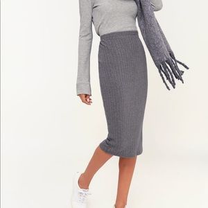 Uniqlo ribbed Knit pencil skirt